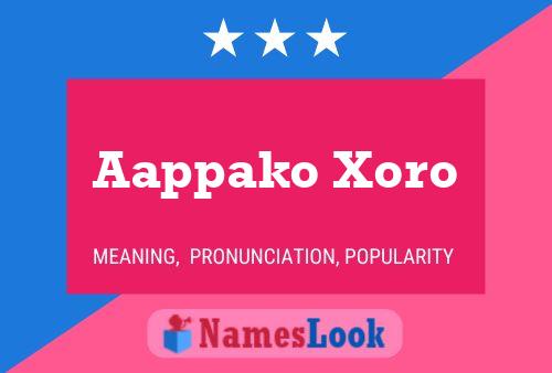 Aappako Xoro Name Poster