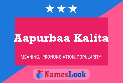 Aapurbaa Kalita Name Poster