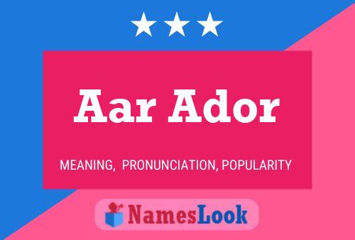 Aar Ador Name Poster