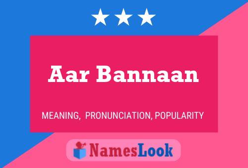 Aar Bannaan Name Poster