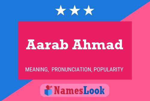 Aarab Ahmad Name Poster