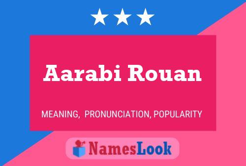 Aarabi Rouan Name Poster