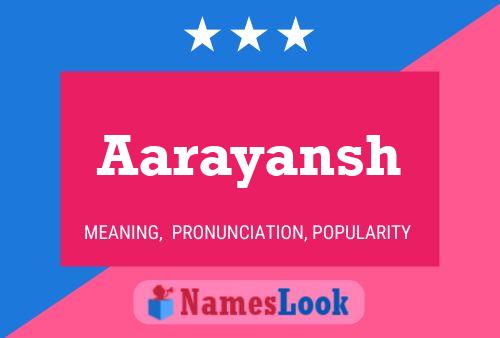 Aarayansh Name Poster