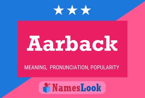 Aarback Name Poster