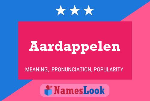 Aardappelen Name Poster