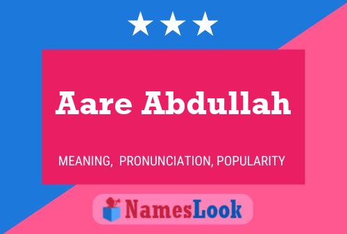 Aare Abdullah Name Poster