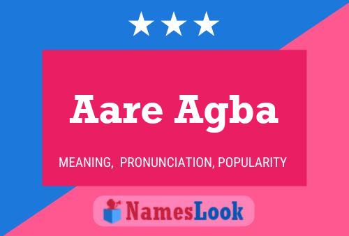 Aare Agba Name Poster