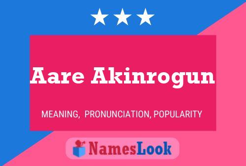 Aare Akinrogun Name Poster