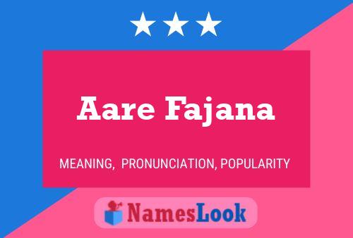 Aare Fajana Name Poster