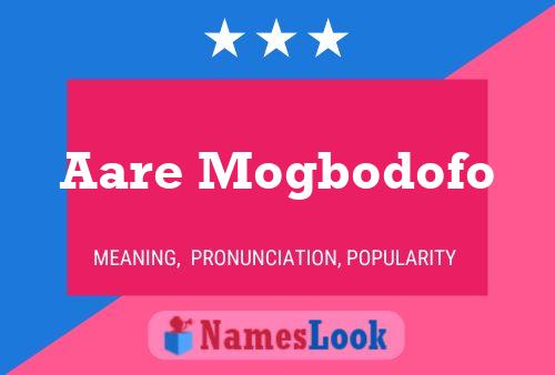 Aare Mogbodofo Name Poster