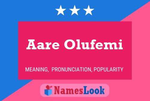 Aare Olufemi Name Poster