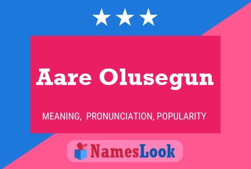 Aare Olusegun Name Poster