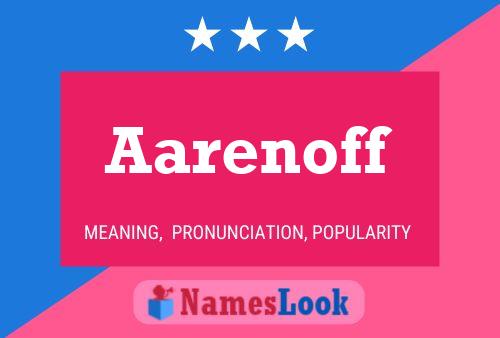 Aarenoff Name Poster