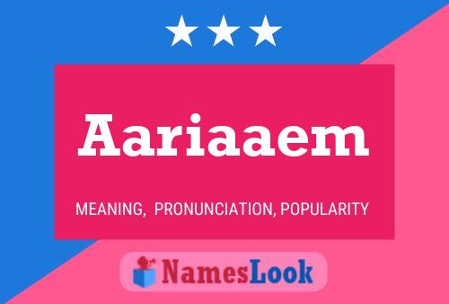 Aariaaem Name Poster