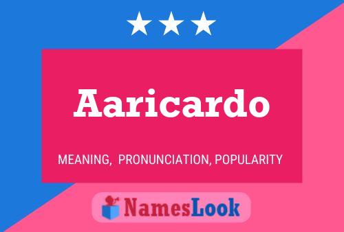 Aaricardo Name Poster