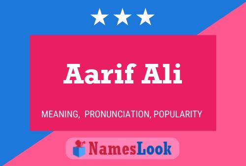 Aarif Ali Name Poster