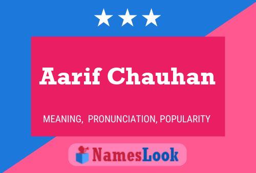 Aarif Chauhan Name Poster