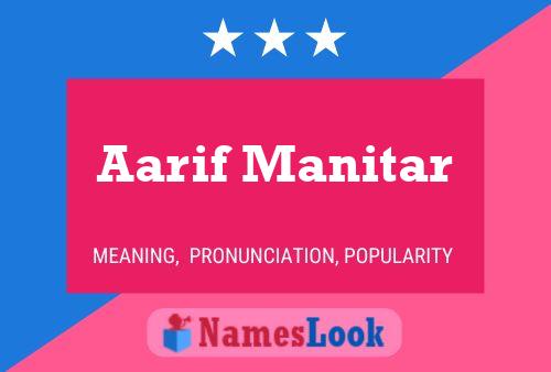 Aarif Manitar Name Poster