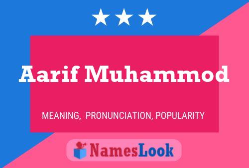 Aarif Muhammod Name Poster