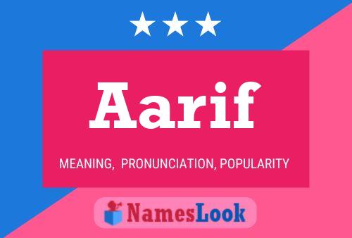 Aarif Name Poster