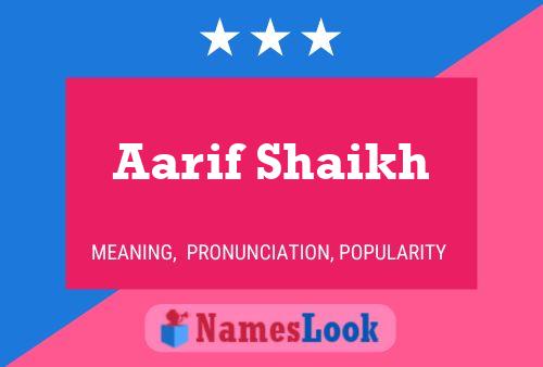 Aarif Shaikh Name Poster