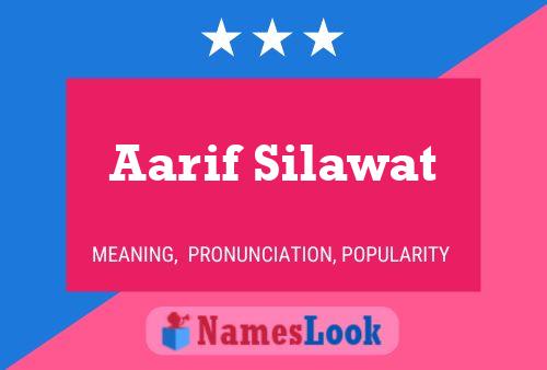 Aarif Silawat Name Poster