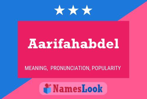 Aarifahabdel Name Poster