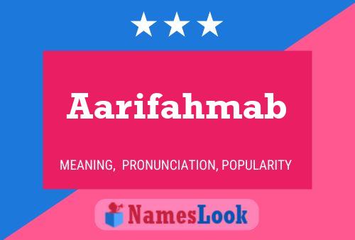 Aarifahmab Name Poster