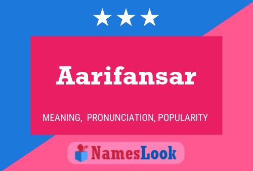 Aarifansar Name Poster