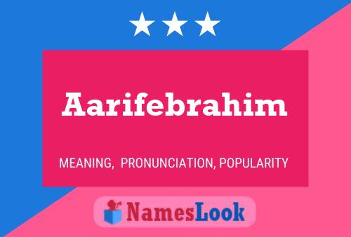 Aarifebrahim Name Poster