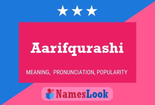 Aarifqurashi Name Poster