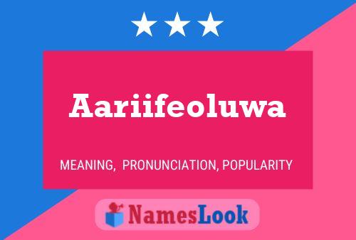 Aariifeoluwa Name Poster