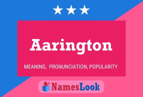 Aarington Name Poster