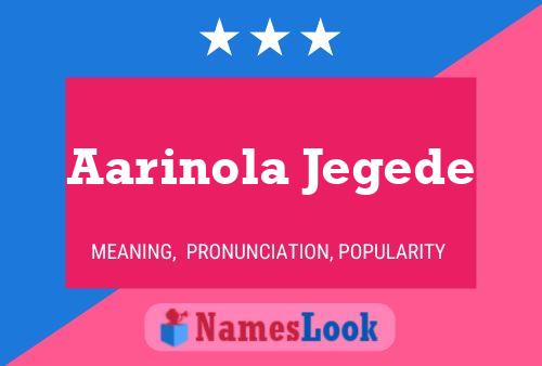 Aarinola Jegede Name Poster