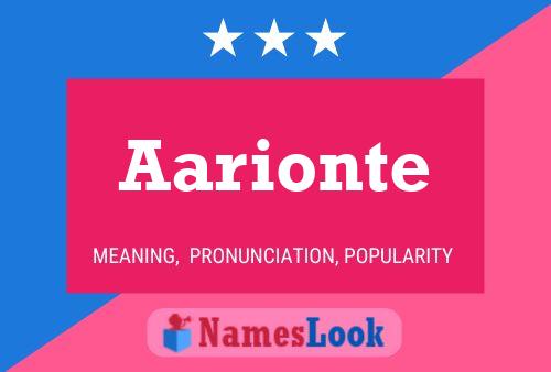 Aarionte Name Poster