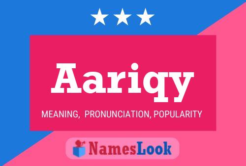 Aariqy Name Poster