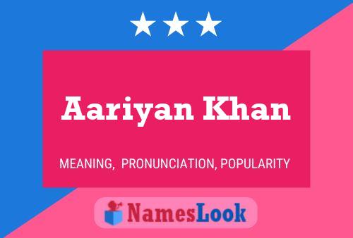 Aariyan Khan Name Poster