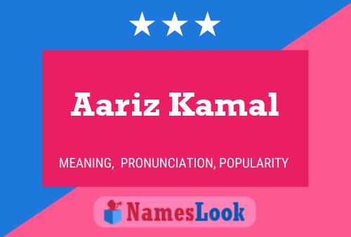 Aariz Kamal Name Poster