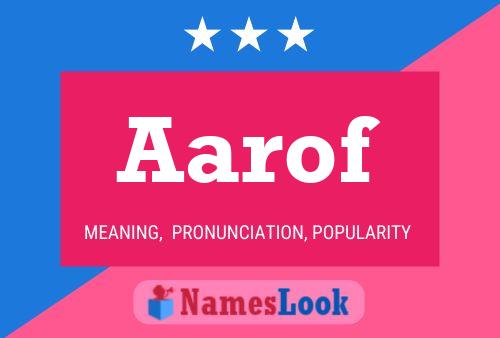 Aarof Name Poster