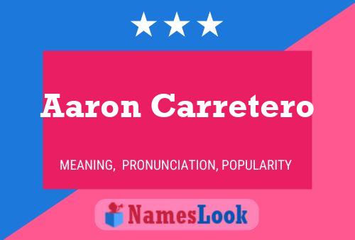 Aaron Carretero Name Poster