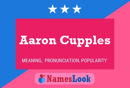 Aaron Cupples Name Poster