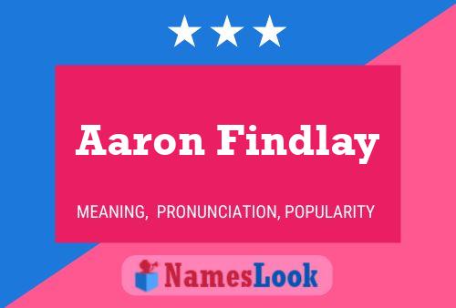 Aaron Findlay Name Poster