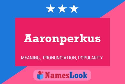 Aaronperkus Name Poster