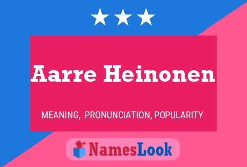 Aarre Heinonen Name Poster