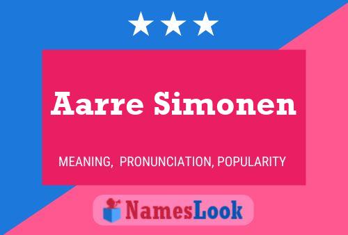 Aarre Simonen Name Poster