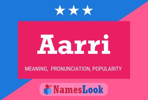 Aarri Name Poster