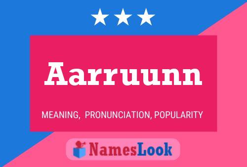 Aarruunn Name Poster