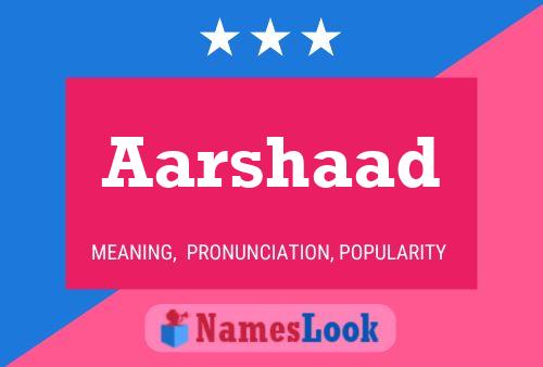 Aarshaad Name Poster