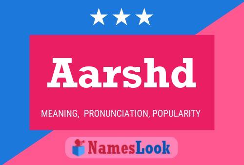 Aarshd Name Poster