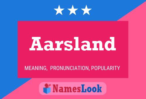 Aarsland Name Poster